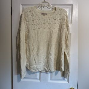 Chic Ivory Knit Sweater